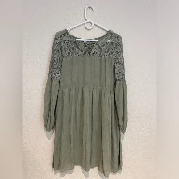 green emerald velvet dress Caravana Womens Pucte Cotton Dress Sage Green One Size
